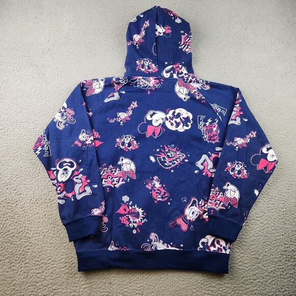 Japan Tokyo Disney Resort Adult Medium Hoodie Sweatshirt Zip Jacket AOP Blue - Picture 2 of 8